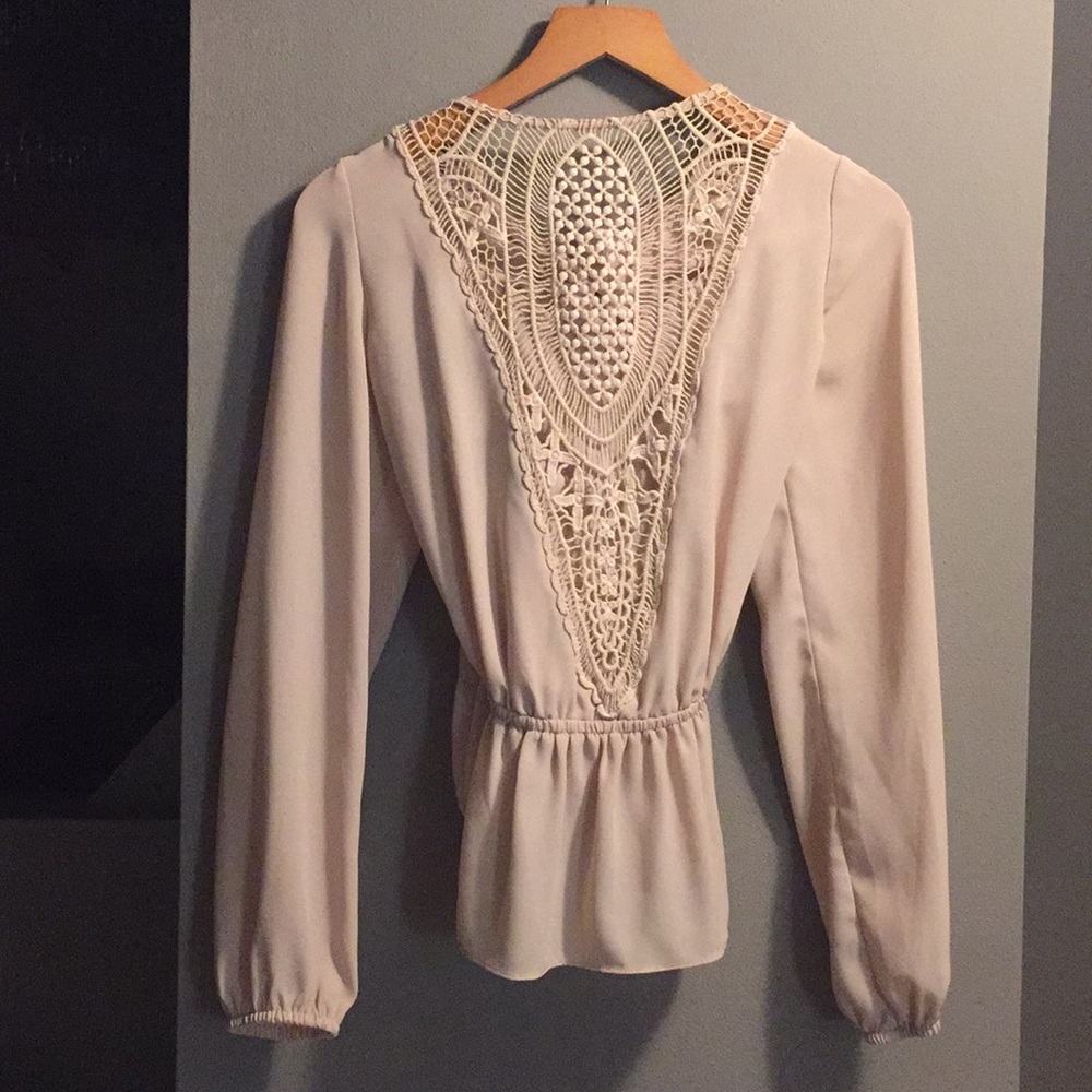 Lace long sleeve shirt